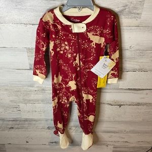 Burt’s Bees Christmas Baby Reindeer Sleeper Size 12 Months NEW